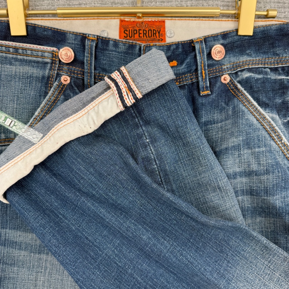Superdry Union Workwear Japan Spirit Denim Carpenter‎ Baggy Shorts Mens Sz 32